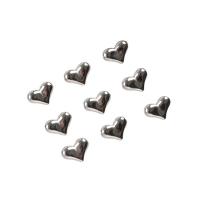 Gioielli Spacer Beads, acrilico, Cuore, placcato color argento, Carino & DIY, 22x17x0.73mm, Venduto da PC