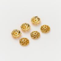 Mässing Bead Cap, Blomma, äkta guldpläterad, DIY, fler färger för val, 6mm, Hål:Ca 1mm, Säljs av PC