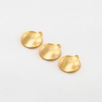 Brass Ékszer Medálok, Sárgaréz, Kerek, valódi aranyozott, DIY, több színt a választás, 2x18mm, Lyuk:Kb 2mm, Által értékesített PC