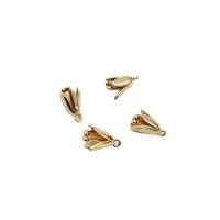 Monili d'ottone Ciondoli, ottone, Flower Bud, KC color oro placcato, DIY, 8x13mm, Venduto da PC