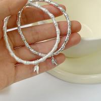 925 sterling zilver Bangle, Blad, silver plated, verschillende stijlen voor de keuze & voor vrouw, 4.5x10.5mm, Binnendiameter:Ca 51.5mm, Verkocht door PC