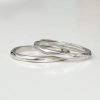 925 Sterling Silver Cuff Finger Ring, paplatinuota, reguliuojamas & įvairių stilių pasirinkimas & moters, Dydis:7, Pardavė PC