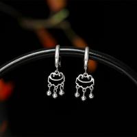 925 sterling zilver Drop Earring, silver plated, mode sieraden & voor vrouw, 10.7mm, 14x9mm, Verkocht door pair