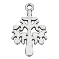 Zinklegering Hangers, Zinc Alloy, Boom, silver plated, mode sieraden & DIY, zilver, 14x11.50mm, Verkocht door PC