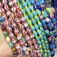 Χάντρες Lampwork, Γυάλινα, γυαλισμένο, DIY, περισσότερα χρώματα για την επιλογή, 8x12mm, Sold Per Περίπου 38 cm Strand