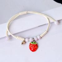 Porcelain Bracelet with Wax Cord handmade Length Adjustable & fashion jewelry & Unisex Length Approx 13-23 cm Sold By PC