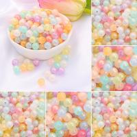 Jelly Style Acrylic Beads Round DIY Sold By Bag