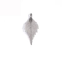 Mässing Smycken Hängen, med Leaf, Leaf, plated, DIY & för kvinna, fler färger för val, nickel, bly och kadmium gratis, 23x56mm, Säljs av PC