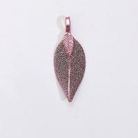 Brass Jewelry Pendants with Real Leaf Leaf plated DIY & for woman nickel lead & cadmium free Sold By PC