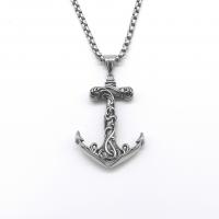 Titanium Steel Pendants Anchor polished DIY & Unisex original color Sold By PC