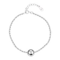 Argent sterling 925 bracelet, avec 1.2inch chaînes de rallonge, Placage de couleur argentée, bijoux de mode & pour femme, Longueur Environ 5.9 pouce, Vendu par PC