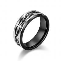 Stainless Steel Finger Ring 304 Stainless Steel fashion jewelry & for man 8mm Sold By PC