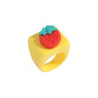 Resin fingerring, mode smykker & for kvinde, flere farver til valg, Inner diameter:1.9cm, Width:2.1cm, Solgt af PC