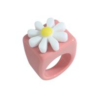 Resin fingerring, mode smykker & for kvinde, flere farver til valg, Inner diameter:1.8cm, Width:2.2cm, Solgt af PC