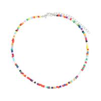 Collier résine, avec alliage de zinc, fait à la main, bijoux de mode & pour femme, multicolore, Vendu par 38-45 cm brin