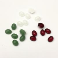 Glas Cabochons, Oval, polerad, DIY, fler färger för val, 6x8mm, Säljs av PC