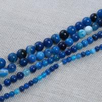 Natuurlijke Lace Agaat kralen, Ronde, DIY & verschillende grootte voor keus, blauw, Per verkocht Ca 38-40 cm Strand