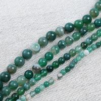 Natuurlijke Lace Agaat kralen, Ronde, DIY & verschillende grootte voor keus, groen, Per verkocht Ca 38-40 cm Strand