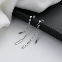 925 Boucles d’oreilles Sterling Silver Drop & Dangle, Argent sterling 925, bijoux de mode & pour femme, protéger l'environnement, sans nickel, plomb et cadmium, 45mm, Vendu par paire