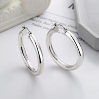 Boucles d'oreilles en argent sterling 925, bijoux de mode & pour femme, protéger l'environnement, sans nickel, plomb et cadmium, 4.9x31mm, Vendu par paire