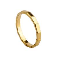 Titanium Steel Finger Ring 18K gold plated fashion jewelry & for woman golden Sold By PC