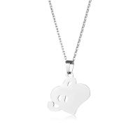 Stainless Steel Jewelry Necklace 304 Stainless Steel with 5CM extender chain Heart polished fashion jewelry & for woman & hollow Length Approx 45 cm Sold By PC