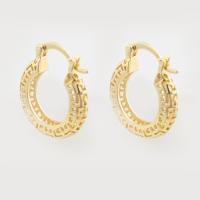 Brass Leverback Earring high quality gold color plated fashion jewelry & for woman & hollow nickel lead & cadmium free Sold By Pair