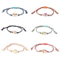 Pulseras de cordón de nylon, con Nácar, Ajustable & Joyería & para mujer, más colores para la opción, longitud aproximado 7.09 Inch, Vendido por UD