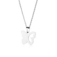 Stainless Steel Jewelry Necklace 304 Stainless Steel with 5CM extender chain Butterfly polished fashion jewelry & for woman & hollow Length Approx 45 cm Sold By PC