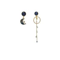 Messing Oorbel clip, met Plastic Pearl, gold plated, mode sieraden & micro pave zirconia & voor vrouw, nikkel, lood en cadmium vrij, 7.5x1.8cm,2.8x1.3cm, Verkocht door pair