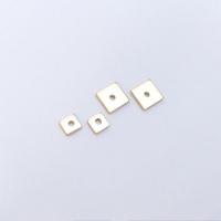 Brass Spacer perle, Mesing, Trg, 14K pozlatom, možete DIY & različite veličine za izbor, zlatan, 1mm, 50računala/Torba, Prodano By Torba