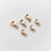 Латунные застежки Лобстер, Латунь, 14K плакирование железом, DIY & разный размер для выбора, Золотой, продается PC