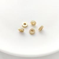 Grânulos de espaçador latão, cobre, Banhado a ouro 14K, diferente estilo de embalagem para a escolha & DIY & tamanho diferente para a escolha, dourado, vendido por Bag