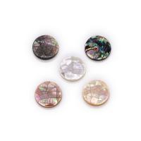 Shell Cabochoner, Flad Rund, Patchwork & du kan DIY & forskellige materialer til valg, flere farver til valg, 16mm, Solgt af PC