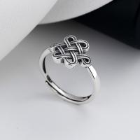 Sterling Silver Jewelry Finger Ring, 925 Sterling Silver, Knot Sínis, jewelry faisin & do bhean, nicil, luaidhe & caidmiam saor in aisce, 10mm, Díolta De réir PC