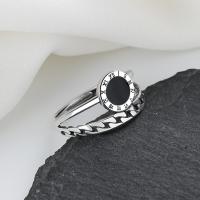 Sterling Silver smycken finger ring, 925 sterling silver, mode smycken & för kvinna & emalj, nickel, bly och kadmium gratis, 12mm, Säljs av PC