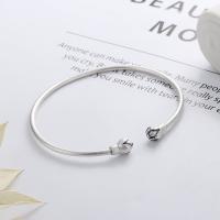 925 sterling silver Manschett Armring, mode smycken & för kvinna, nickel, bly och kadmium gratis, 50-55mm, Säljs av PC