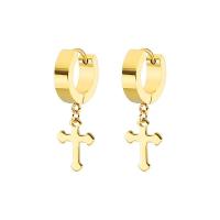 Rostfritt stål spaken bakåt Earring, 304 rostfritt stål, Cross, mode smycken & Unisex, fler färger för val, nickel, bly och kadmium gratis, Säljs av PC