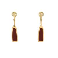 Brass Earring Clip gold color plated fashion jewelry & for woman & enamel nickel lead & cadmium free Sold By Pair