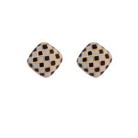 laiton Clip boucle d’oreille, Placage de couleur d'or, bijoux de mode & pour femme & émail, protéger l'environnement, sans nickel, plomb et cadmium, 17mm, Vendu par paire