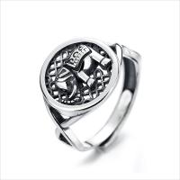 925 Sterling Silver Finger Rings Antique finish fashion jewelry & for woman nickel lead & cadmium free 14mm Sold By PC