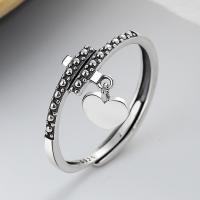 925 Sterling Silver Finger Rings Antique finish fashion jewelry & for woman nickel lead & cadmium free 8mm Sold By PC