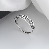 925 Sterling Silver Finger Rings Antique finish fashion jewelry & for woman & hollow nickel lead & cadmium free 6mm Sold By PC