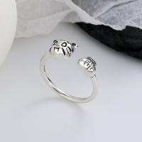 925 Sterling Silver Finger Rings Antique finish fashion jewelry & for woman nickel lead & cadmium free 8mm Sold By PC