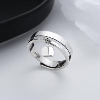 Sterling Silver smycken finger ring, 925 sterling silver, mode smycken & för kvinna, nickel, bly och kadmium gratis, 6mm, Säljs av PC