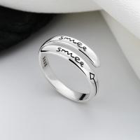 Sterling Silver smycken finger ring, 925 sterling silver, mode smycken & för kvinna, nickel, bly och kadmium gratis, 7.5mm, Säljs av PC