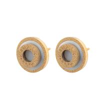 Roestvrij staal Stud Earrings, 304 roestvrij staal, met Schelp, mode sieraden & voor vrouw, gouden, 14x14x5mm, Verkocht door pair