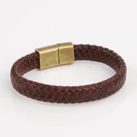 PU cavo bracciali, with lega in zinco, placcato color oro, Vintage & per l'uomo, nessuno, Lunghezza 21 cm, Venduto da PC