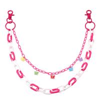 Body Chain Sieraden, Zinc Alloy, met Hars & Acryl, Vlinder, moffelen vernis, Dubbele laag & voor vrouw, nikkel, lood en cadmium vrij, Lengte 40 cm, 50 cm, Verkocht door PC