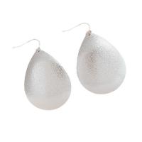 Sinc Alloy Earrings, Teardrop, dath airgid plated, jewelry faisin & do bhean, 38x58mm, Díolta De réir Péire